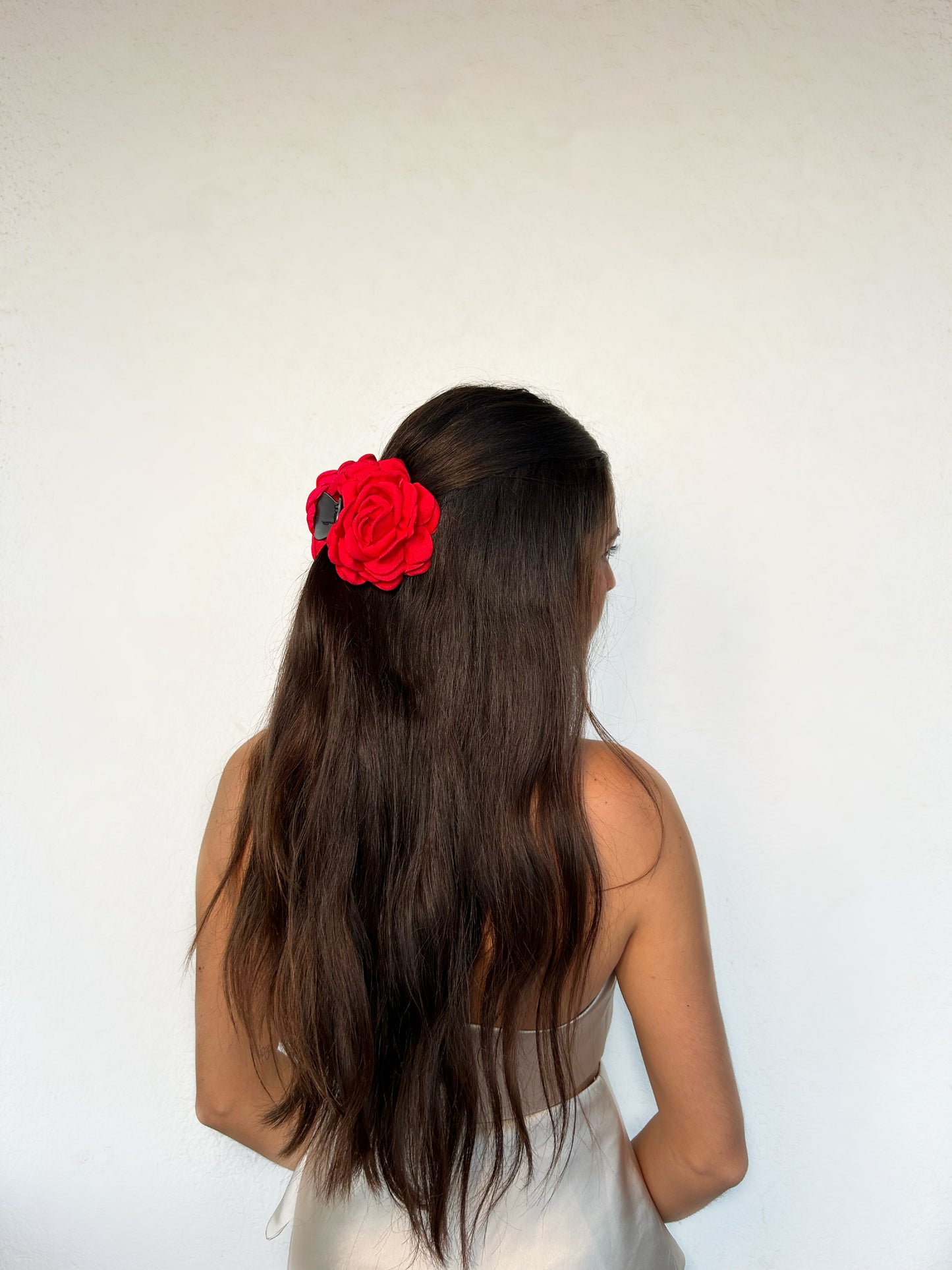 Red Flower Clip