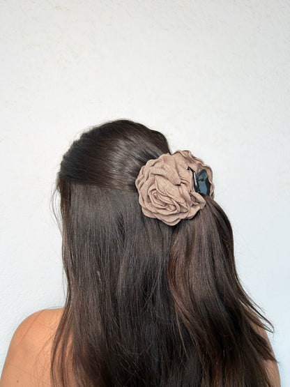 Brown Flower Clip